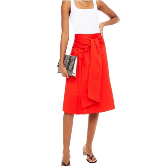 Tory Burch Dresses & Skirts - NWT Tory Burch wrap midi skirt red